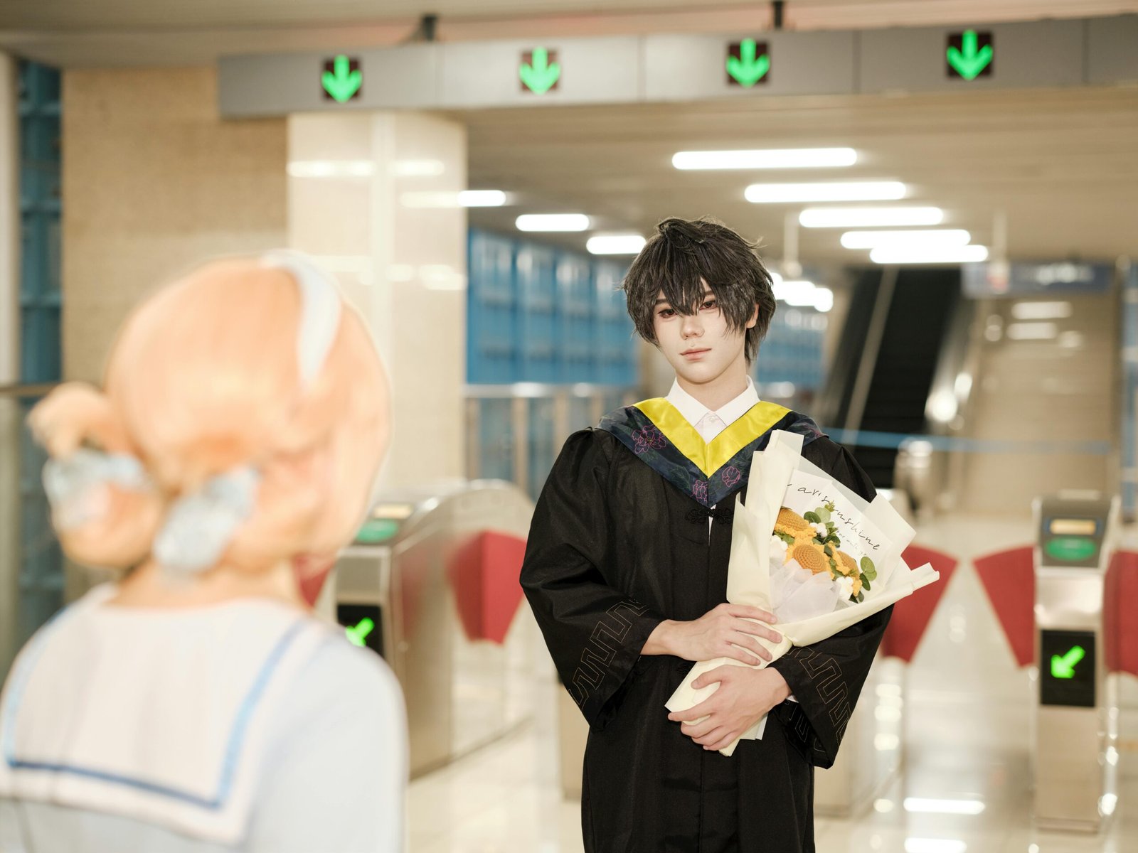 Photo depicting student celebrating with acceptance letter beside laptop displaying savings dashboard