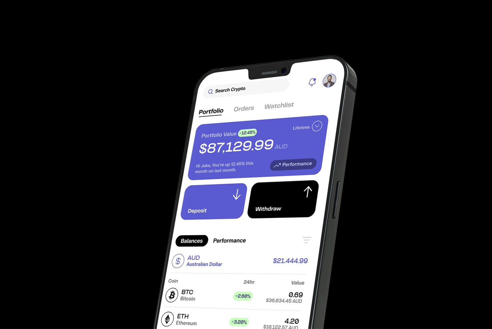 Screenshot showing automatic deposit setup interface in a banking app